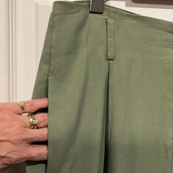Frank & Oak Sage Green‎ Balloon Cut Button Fly Tencel Pants Size 12 NWT - Picture 6 of 14